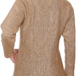 100% Wool Striped Coat For Women-image-52