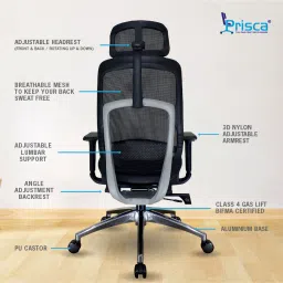 Mesh Office Adjustable Arm Chair-image-83