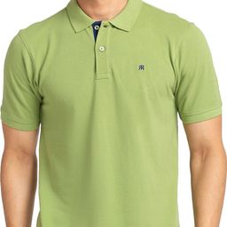raymond Men Solid Polo Neck Polycotton Green T-Shirt-picture-21
