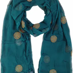 Chiffon Embroidered Dark Green Women Dupatta-image-25