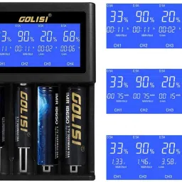 AMICIKART Golisi S4 2.0A Smart Charger with LCD Display and Auto Detecting BatteryCamera Battery Charger image 2