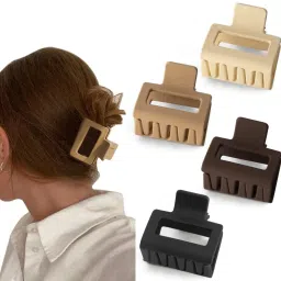 Matte Multi Design Hair Claw Clip Clutcher Accessories Combo For Women Hair Claw-image-80