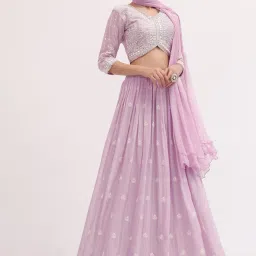 Embroidered Semi Stitched Lehenga Choli-image-24