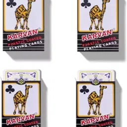 Premium Karvan 4 Set Plastic Coated Playing Cards|Taash Patti|Bridge Cards-image-31