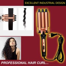 SEEGATE lady hair curler Best Quality triple foldable barrel salon electric hair curler Electric Hair Curler-image-3