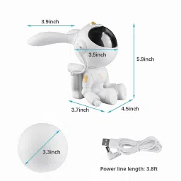 TECPHILE Night Light Galaxy Astronaut Projector with Remote Control 360° Adjustable Head Table Lamp image 4
