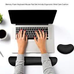 Honch Keyboard Mouse Pad Wrist Rest Cushion Memory Foam Keyboard & Mouse Wrist Rest image 3