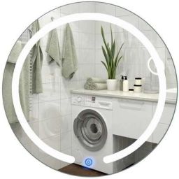Round Mirror Touch Sensor Bright Light for Neutral White Light 4000K24"x24" Bathroom Mirror-21