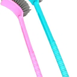 Hard Bristle Toilet Brush | Deep Cleaning Long Handle WC Pan Scrubber-image-96