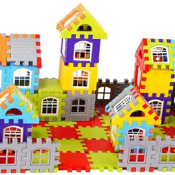 52 Pcs Happy house Building Blocks Learning Educational Puzzle Toy Kids-23