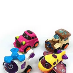 Combo pack unbreakable mini pull and push toy for kids girls and boys pack of -4-image-61