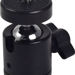 TECHYSPOT Universal Adjustable 360° Rotation Tripod Head Mount for Mobile Clip Holder Tripod Ball Head-14