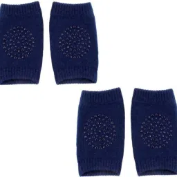 Baby Knee Pads for Crawling, Anti-Slip Padded Stretchable Elastic . Blue Color Baby Knee Pads-image-18