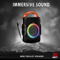 GUGGU Bluetooth Speaker with Wireless Karaoke Mic, 6Hrs Playtime and RGB Lights S444 20 W Bluetooth Party Speaker image 2