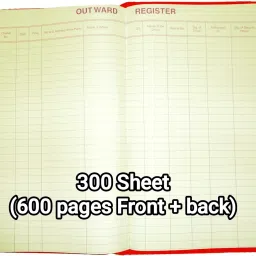 ATISHAY Outward Register - 34* 20Cm - 300 sheets (600 pages) Outward Register - 34* 20Cm - 300 sheets (600 pages) 1-Part Outward register-image-49