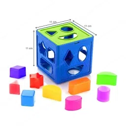 bazaar Shape Sorter Cubes Recognition Shapes Sorting Plugging Toys Cube Box with 9 image 3