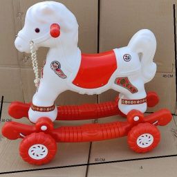 oh baby PLASTIC CHETAK HORSE WITH ROCKING FUNCTION AND RUNNING RIDE ON 32012520 Tricycle image 5