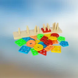 Geometric Shape Sorter Puzzle Toy Shape Matching Blocks Color LC03.1183 Geo-image-61