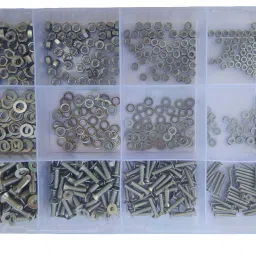 Nut & Bolt Set SS 202 Allen CSK Bolt Size M3/M4/ M5/M6 X 20mm Length Bolt with Nut, Washer & Allen Key Set of 604 pcs Kit-4
