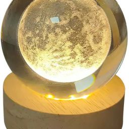 3D Crystal Ball Moon Night Light,3D Laser Engraving, Magical Decoration Light Night Lamp-image-9