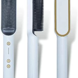 ZULUK Hair Straightener Brush_White Professional Hair Straightener Hair Styler for Men & Women (White) Hair Styler-image-15