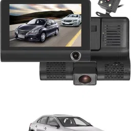 170 Degree/3 Lens G-Sensor 4Inch 3 Way DVR Video Recorder For Car Black LCD-image-41