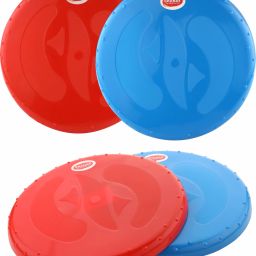 Flying Disc Frisbee Throwing Outdoor Game for Kids & Adults Red & Blue Pack of 2-image-92