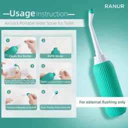 Portable bidet, Jet Spray for Toilet | Retractable, 2 angled Nozzles ND359 Manual Bidets-image-22
