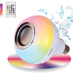 NEW INDIA LIGHTING Smart Color Changing Bluetooth Speaker LED Music Light Bulb Colorful 2 Pieces Smart Bulb-image-56