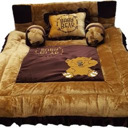 Velvet Baby Bed Sized Bedding Set-image-3