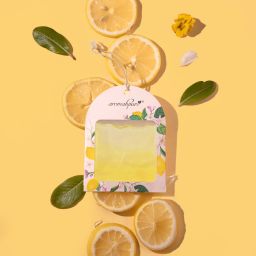 aromahpure Gel Wink Hanging Car Perfume Lemon Last 30 days Easy to Use gel based air Car Freshener Diffuser image 3