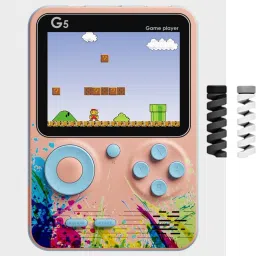 Gadgetzilla G5 500 in 1 Retro Game Box Only for 1 Player, Handheld Play On TV Pink Blue) 2 GB with YES-picture-44