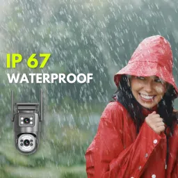 Maizic Smarthome 4G 8 MP HD 2 Lens/2 Screen View Wireless Outdoor CCTV Camera with 360° View Security Camera image 5