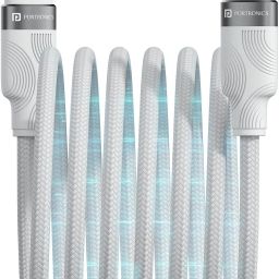 Portronics Type C 1 m Maglink C Square 60W Type C to Type C Magnetic Coiled Cable,Strong Nylon Braided-image-59