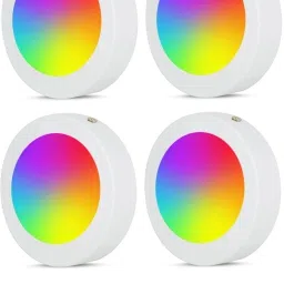 10W 7in1 Multicolour Surface Led Red/Pink/Blue/Yellow/Violet/Green/White Pack-4 Recessed Ceiling Lamp-14