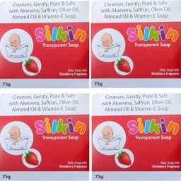 SILKIN TRANSPARENT SOAP FOR BABIES SOFT & SMOOTH SKIN PACK OF 4-image-39