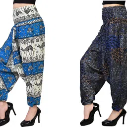 narnari Printed Rayon, Cotton Women Harem Pants-picture-42