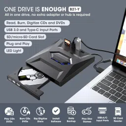Tobo External CD DVD Drive, USB C Portable CD/DVD +/-RW Drive/DVD Player TD-1320UG External DVD Writer image 4