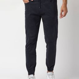 Pepe Jeans Men Black Solid Cotton Cargo Joggers-image-39