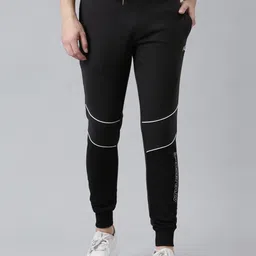 Force NXT Men Printed Detail Super Combed Cotton Slim-Fit Joggers-image-23