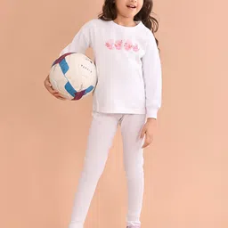 LilPicks Girls Floral Printed Top With Leggings-image-12