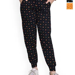 BAESD Girls Conversational Printed Pack Of 3 Pure Cotton Joggers-36