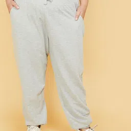 max Plus Size Women Pure Cotton Mid-Rise Gym Joggers-image-11