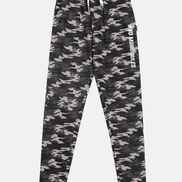 DIXCY SCOTT Boys Camouflage Printed Pure Cotton Mid-Rise Joggers-image-26