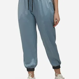 Smarty Pants Women Blue Solid Regular Fit Joggers-image-49