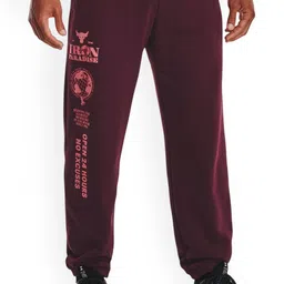 UNDER ARMOUR Men Typography Printed Mid-Rise Relaxed-Fit Joggers-image-84