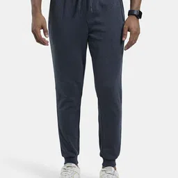Jockey Men Charcoal Grey Solid Slim Fit Athleisure Joggers-image-26