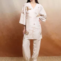 Vishudh Women Printed Regular Kurta with Trousers-image-44