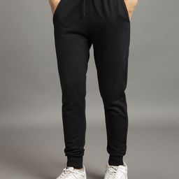 Bewakoof Women Cotton Blend Black Solid Joggers-30