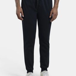 Jockey Men Black Super Combed Cotton Rich Athleisure Slim Fit Joggers-image-114